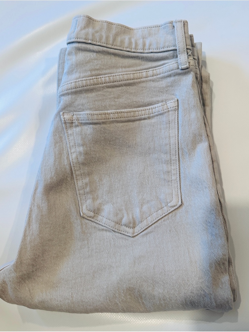 Abercrombie & Fitch Light Beige Straight Jeans 90s ultra high rise